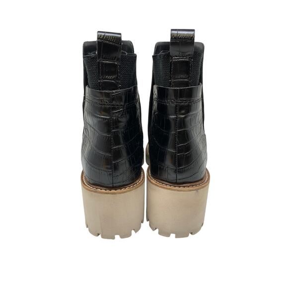 Dolce Vita Ankle Boots Womens Size 10 Black Leather Pull On - Picture 4 of 6